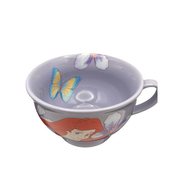 Disney Store lavender Little Mermaid Arial with Butterflies Coffee/ Tea Mug 20oz - Picture 3 of 7